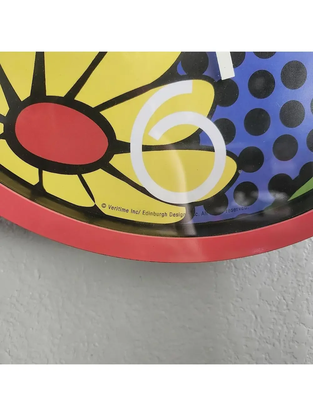 Groovy Floral Wall Clock Colorful Retro Daisy Veritime Inc/Edinburgh Designs Inc